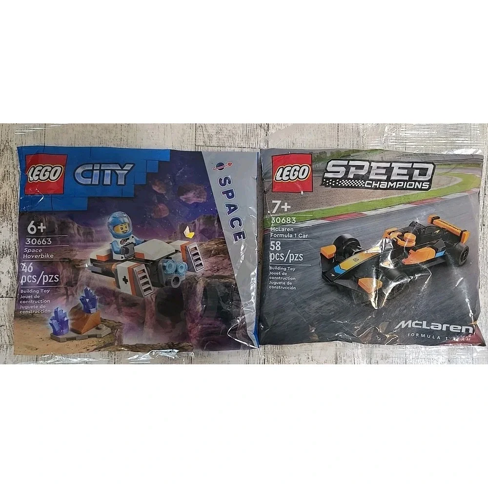 Lego 30683 30663 McLaren Formula 1 Team & Space Hoverbike Lot of 2 NEW